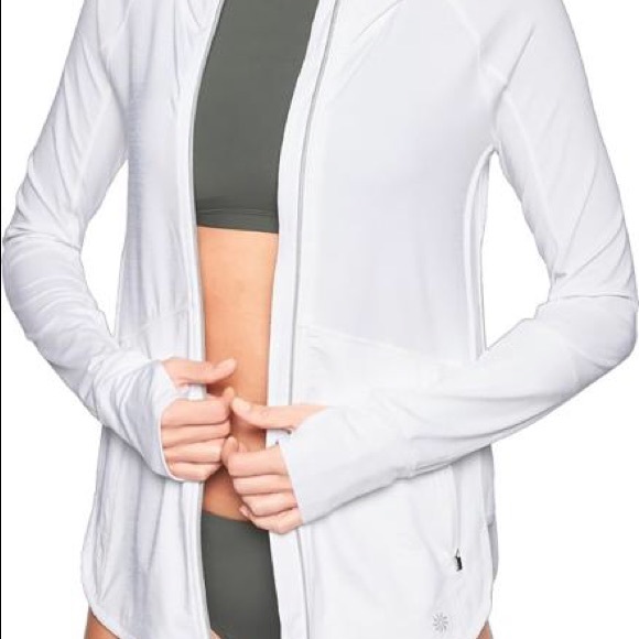 Athleta Tops - NWT Athleta White Baja Upf Zip Front Jacket